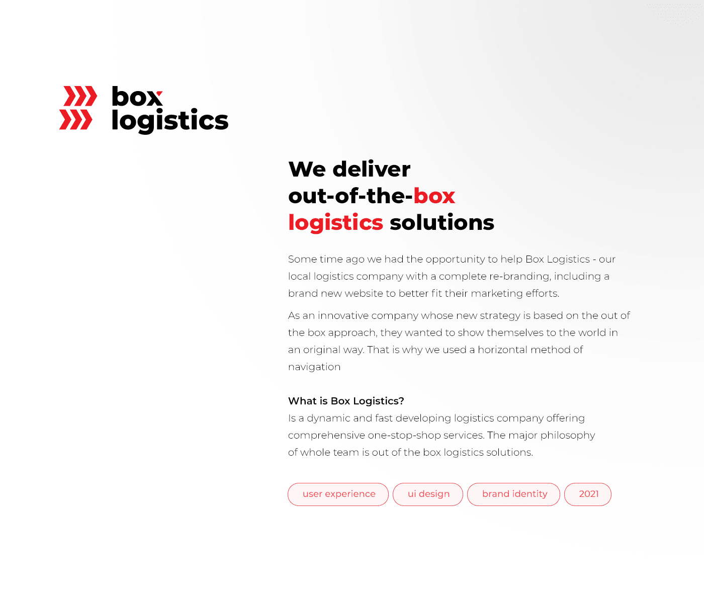 box logistics rebranding